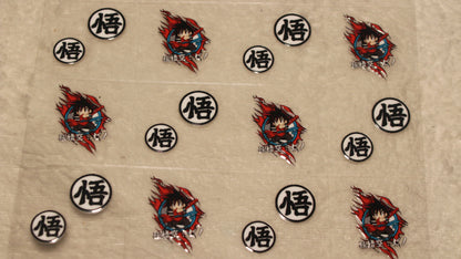 DRAGON ANIME FAN UV STICKER SHEET