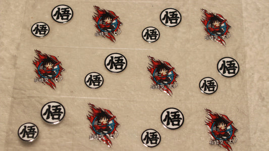 DRAGON ANIME FAN UV STICKER SHEET