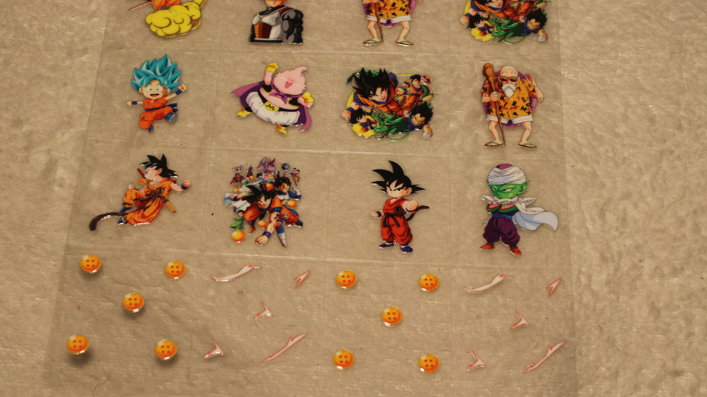 DRAGON ANIME FAN UV STICKER SHEET