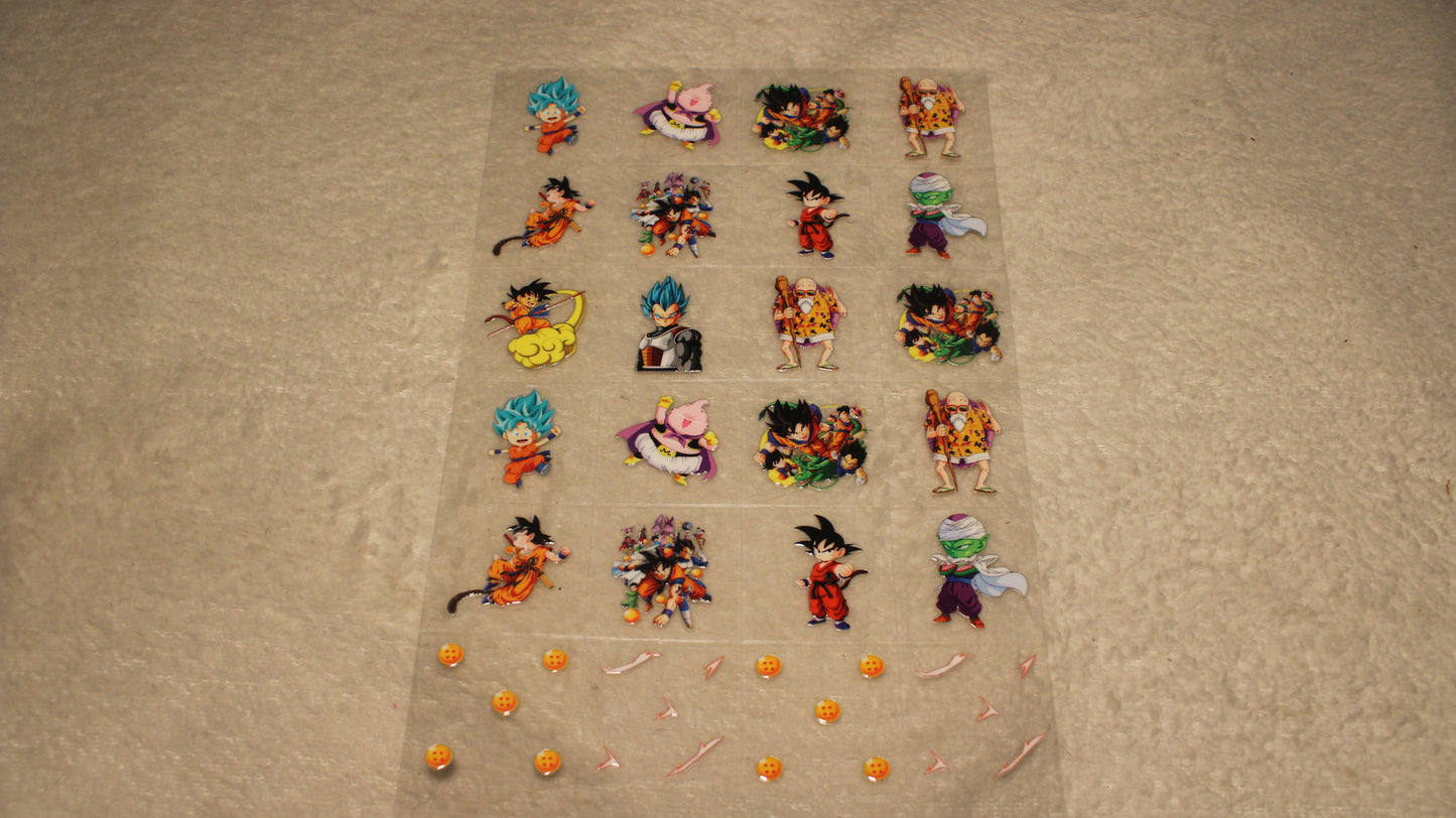 DRAGON ANIME FAN UV STICKER SHEET