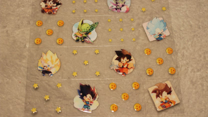 CHIBI DRAGON ANIME FAN UV STICKER SHEET