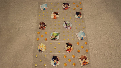 CHIBI DRAGON ANIME FAN UV STICKER SHEET