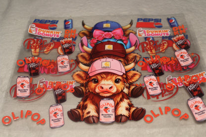 CUTE HIGHLAND DRINK BUNDLE 16-32OZ WATERPROOF