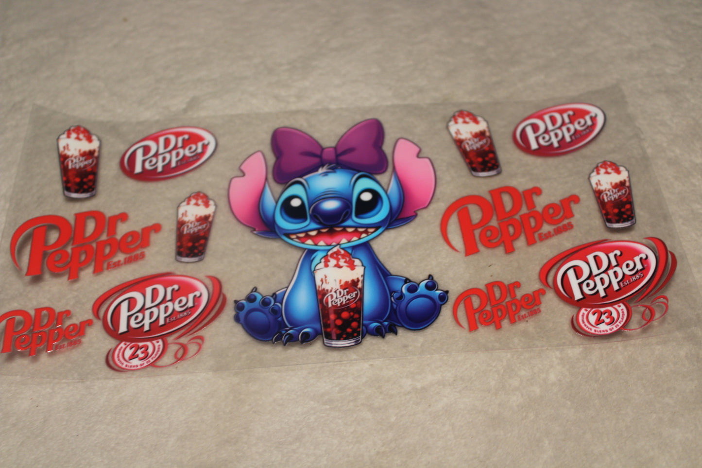 BLUE ALIEN DR UV CUP WRAP STICKER