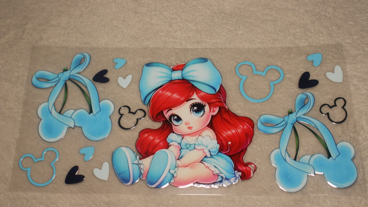 LITTLE MERMAID FAN 16-24OZ UV STICKER WRAP