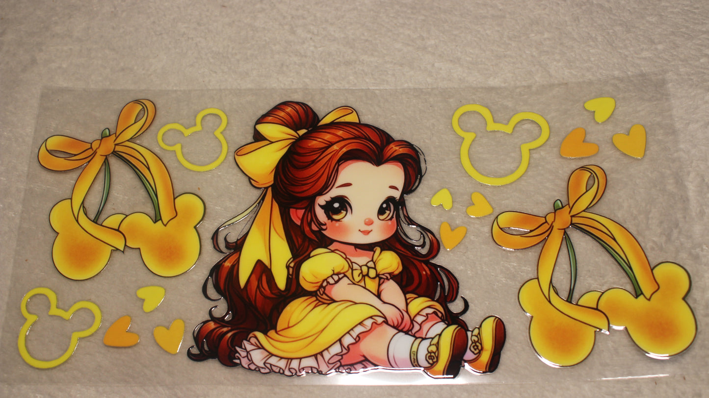 BEAUTY AND THE BEAST FAN 16-24OZ UV STICKER WRAP