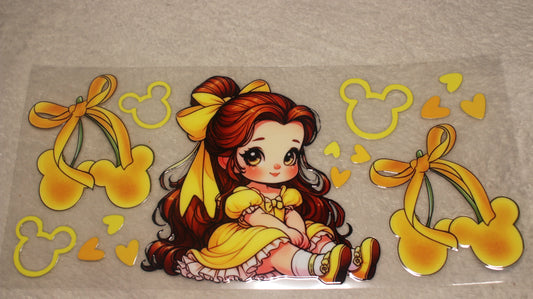 BEAUTY AND THE BEAST FAN 16-24OZ UV STICKER WRAP