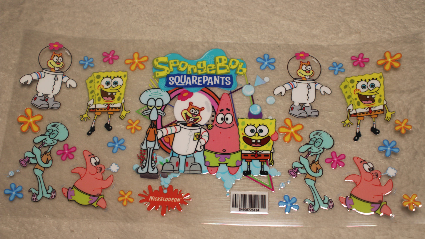 SPONGEBOB SQUAREPANTS 16-32OZ UV STICKER WRAP