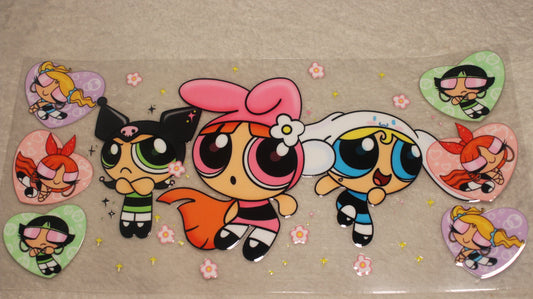 POWERPUFF GIRLS FAN 16OZ UV STICKER WRAP