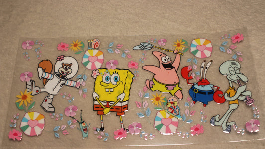 SPONGEBOB SQUAREPANTS 16-24OZ UV STICKER WRAP
