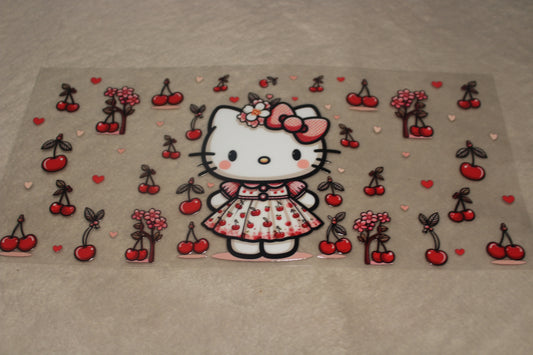 CUTE CHERRY HK UV CUP WRAP STICKER