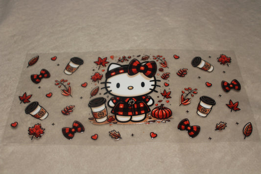 CUTE FALL HK UV CUP WRAP STICKER