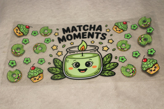 MATCHA MOMENTS UV CUP WRAP STICKER