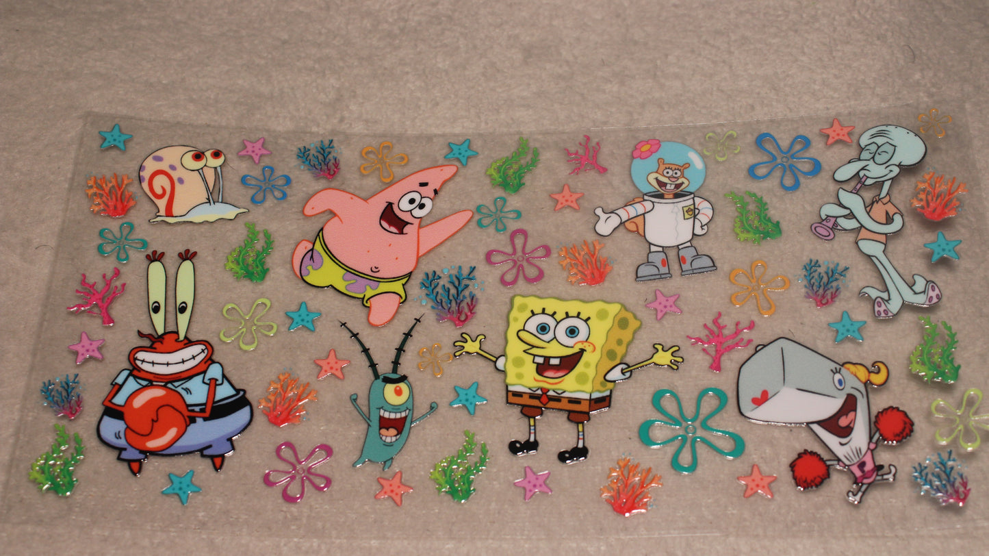 SPONGEBOB SQUAREPANTS 16-24OZ UV STICKER WRAP