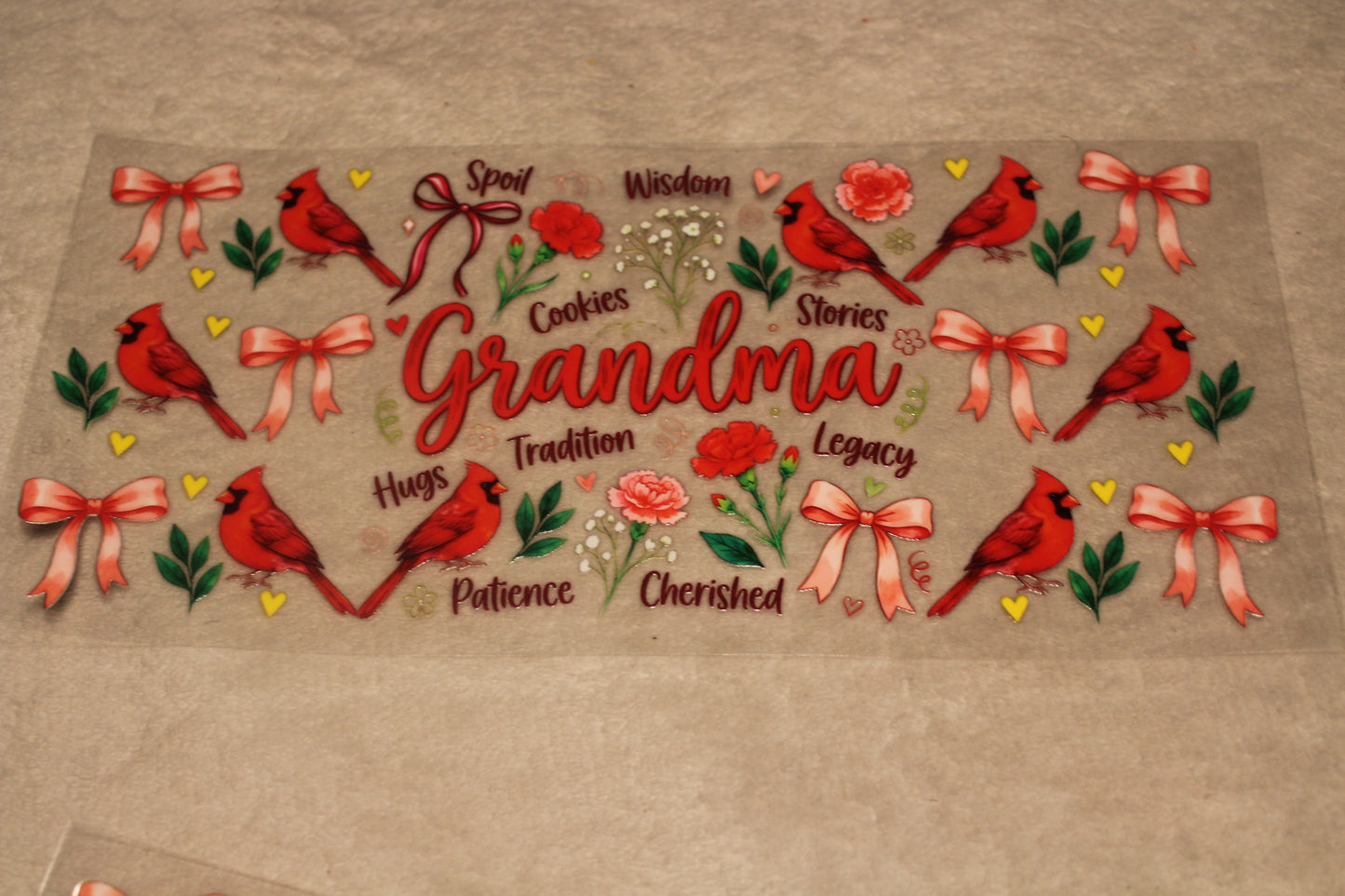 GRANDMA LOVE UV CUP WRAP STICKER