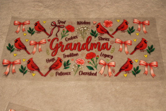 GRANDMA LOVE UV CUP WRAP STICKER