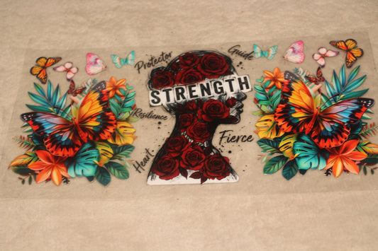 MAMA STRENGTH UV CUP WRAP STICKER