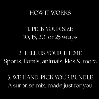 Mystery UV DTF Wrap Bundle – You Pick the Theme, We Pick the Designs (10, 15, 20 or 25 Wraps)
